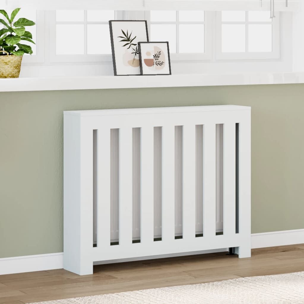 Cache-radiateur en bois à lattes horizontales ou verticales avec étagère – 10 finitions