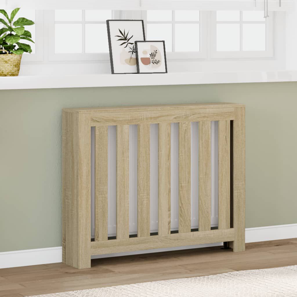 Cache-radiateur en bois à lattes horizontales ou verticales avec étagère – 10 finitions