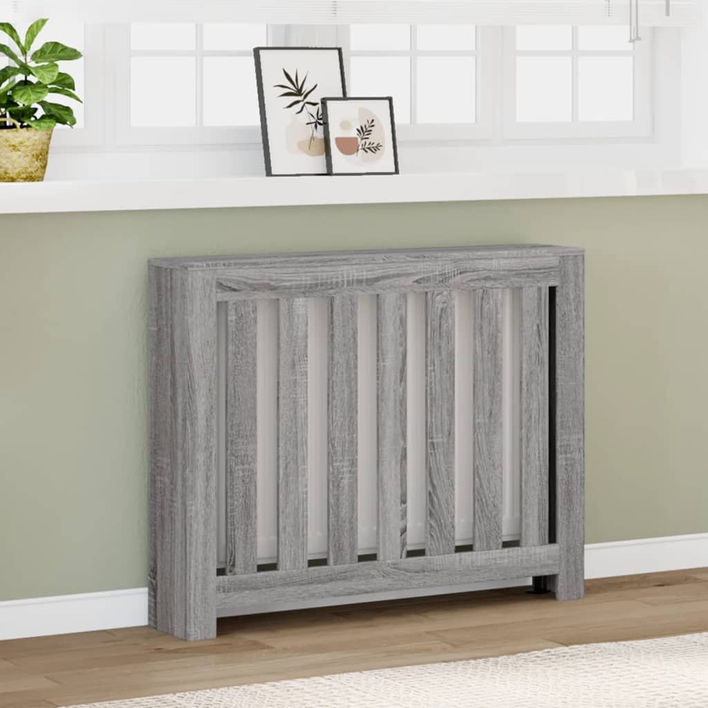 Cache-radiateur en bois à lattes horizontales ou verticales avec étagère – 10 finitions