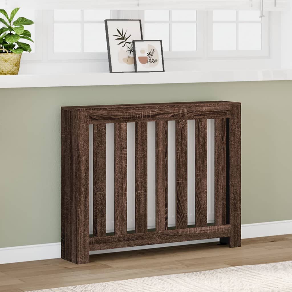 Cache-radiateur en bois à lattes horizontales ou verticales avec étagère – 10 finitions