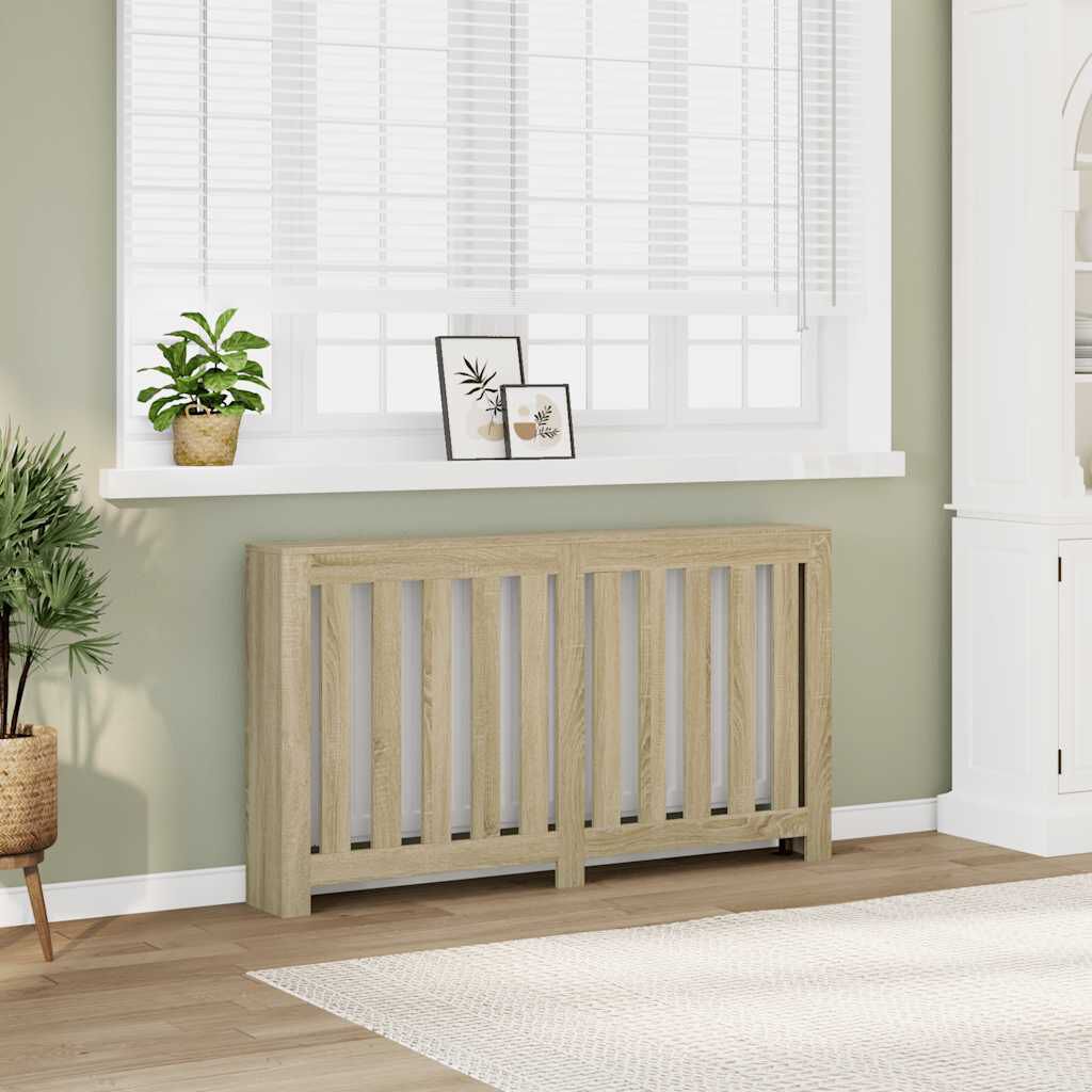 Cache-radiateur en bois à lattes horizontales ou verticales avec étagère – 10 finitions