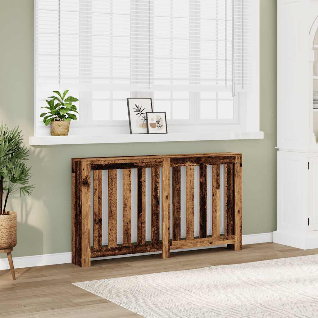 Cache-radiateur en bois à lattes horizontales ou verticales avec étagère – 10 finitions