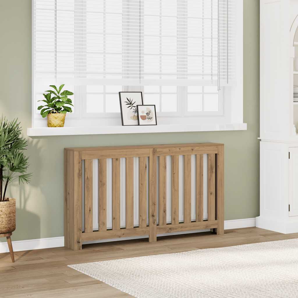 Cache-radiateur en bois à lattes horizontales ou verticales avec étagère – 10 finitions