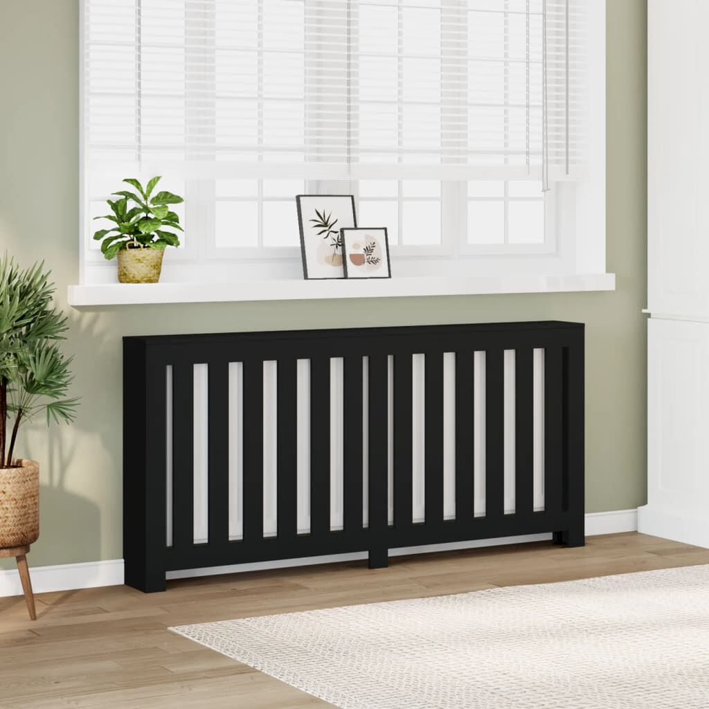 Cache-radiateur en bois à lattes horizontales ou verticales avec étagère – 10 finitions