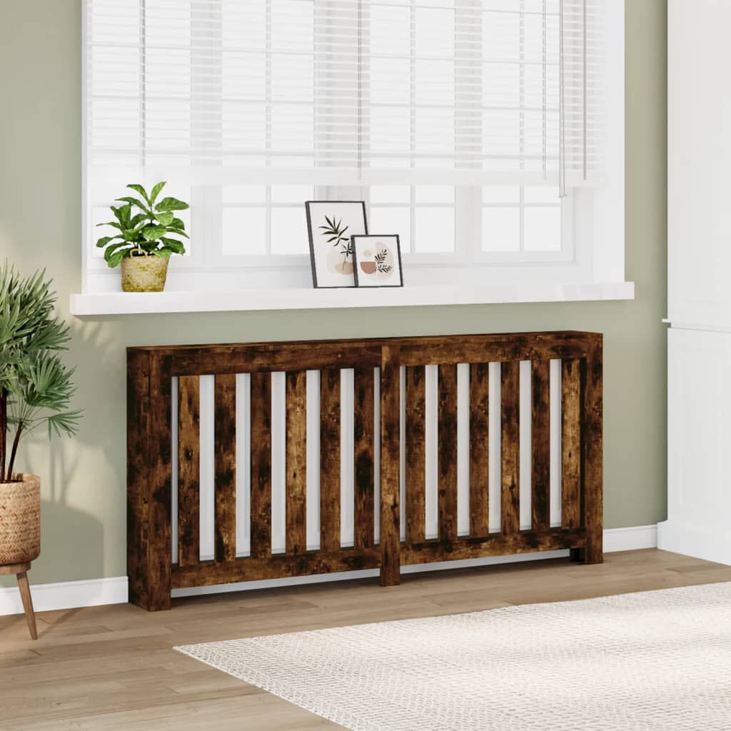 Cache-radiateur en bois à lattes horizontales ou verticales avec étagère – 10 finitions