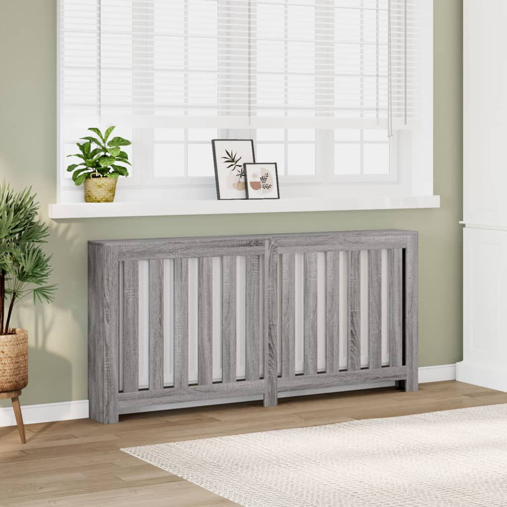 Cache-radiateur en bois à lattes horizontales ou verticales avec étagère – 10 finitions