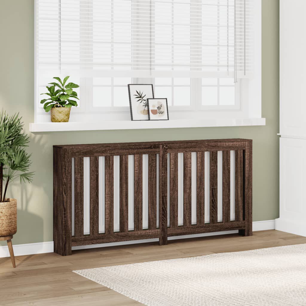 Cache-radiateur en bois à lattes horizontales ou verticales avec étagère – 10 finitions