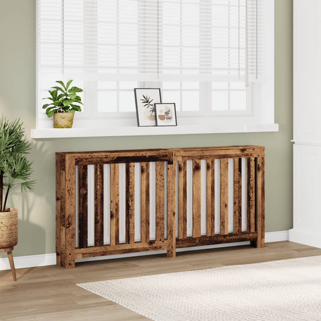 Cache-radiateur en bois à lattes horizontales ou verticales avec étagère – 10 finitions