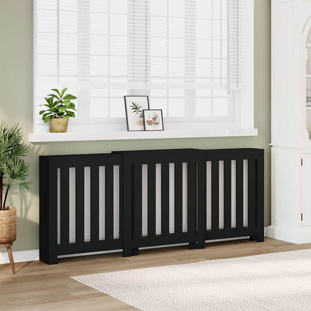 Cache-radiateur en bois à lattes horizontales ou verticales avec étagère – 10 finitions