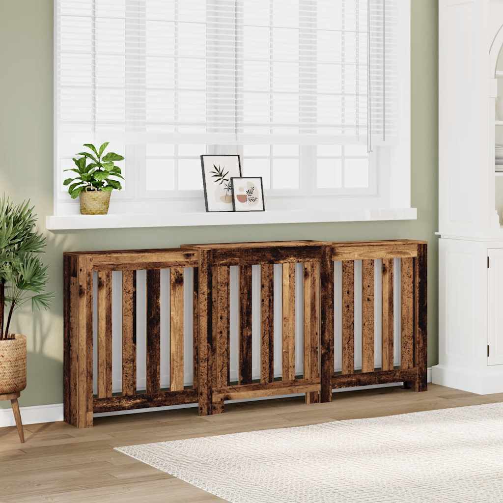 Cache-radiateur en bois à lattes horizontales ou verticales avec étagère – 10 finitions