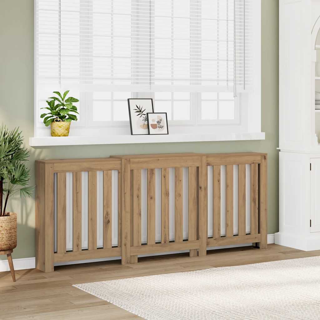 Cache-radiateur en bois à lattes horizontales ou verticales avec étagère – 10 finitions