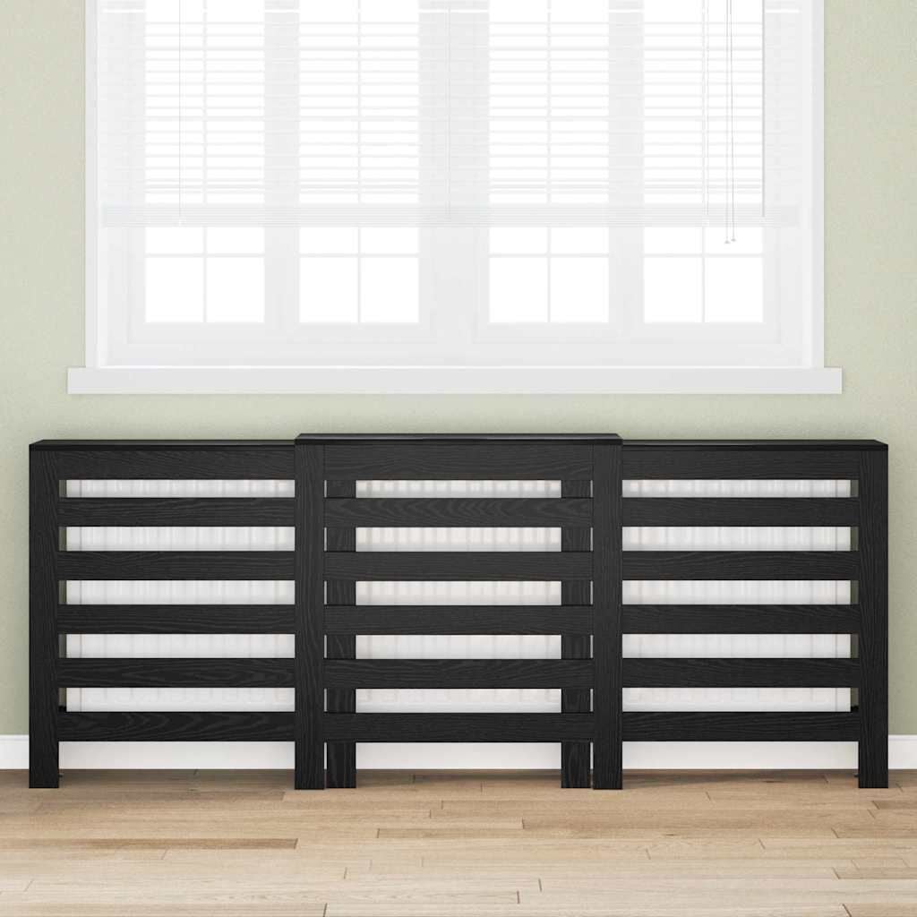 Cache-radiateur en bois à lattes horizontales ou verticales avec étagère – 10 finitions