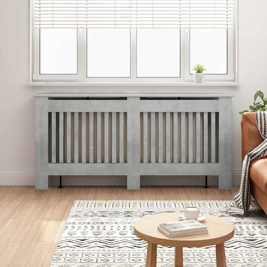Cache-radiateur en bois à lattes avec étagère – 13 coloris, 5 tailles