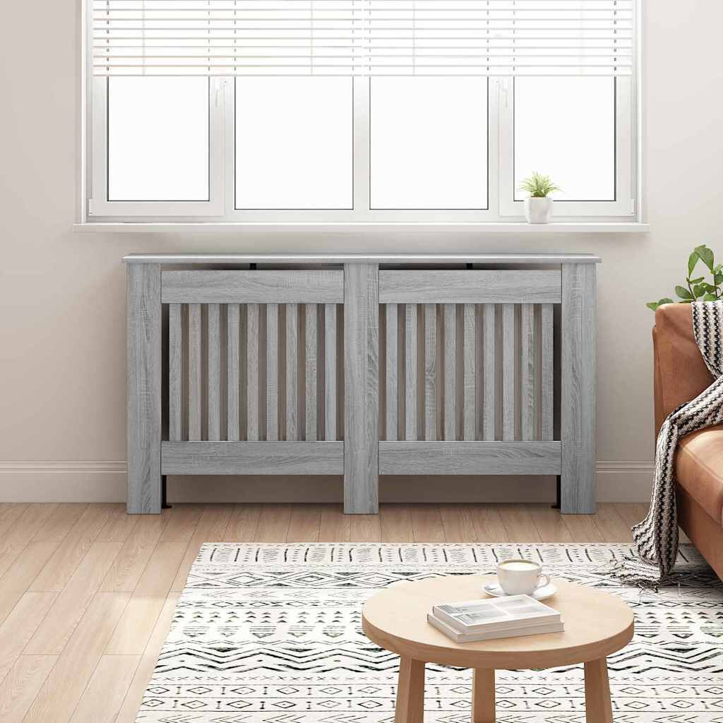 Cache-radiateur en bois à lattes avec étagère – 13 coloris, 5 tailles