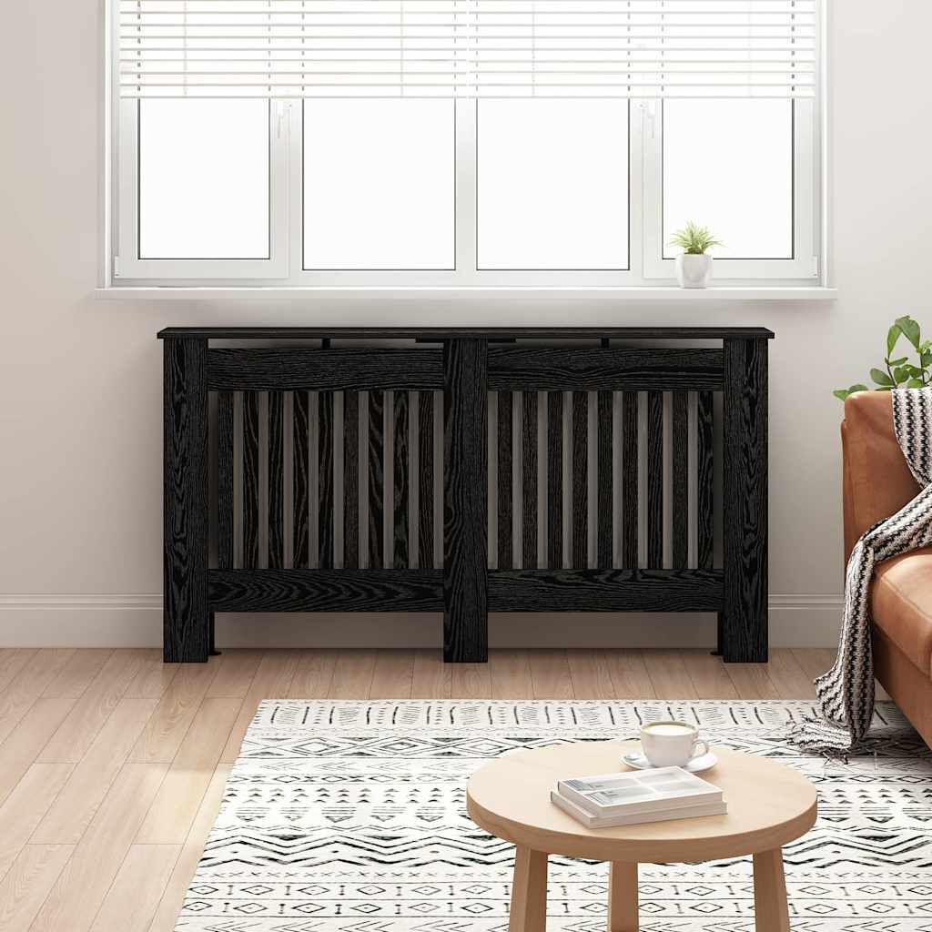 Cache-radiateur en bois à lattes avec étagère – 13 coloris, 5 tailles