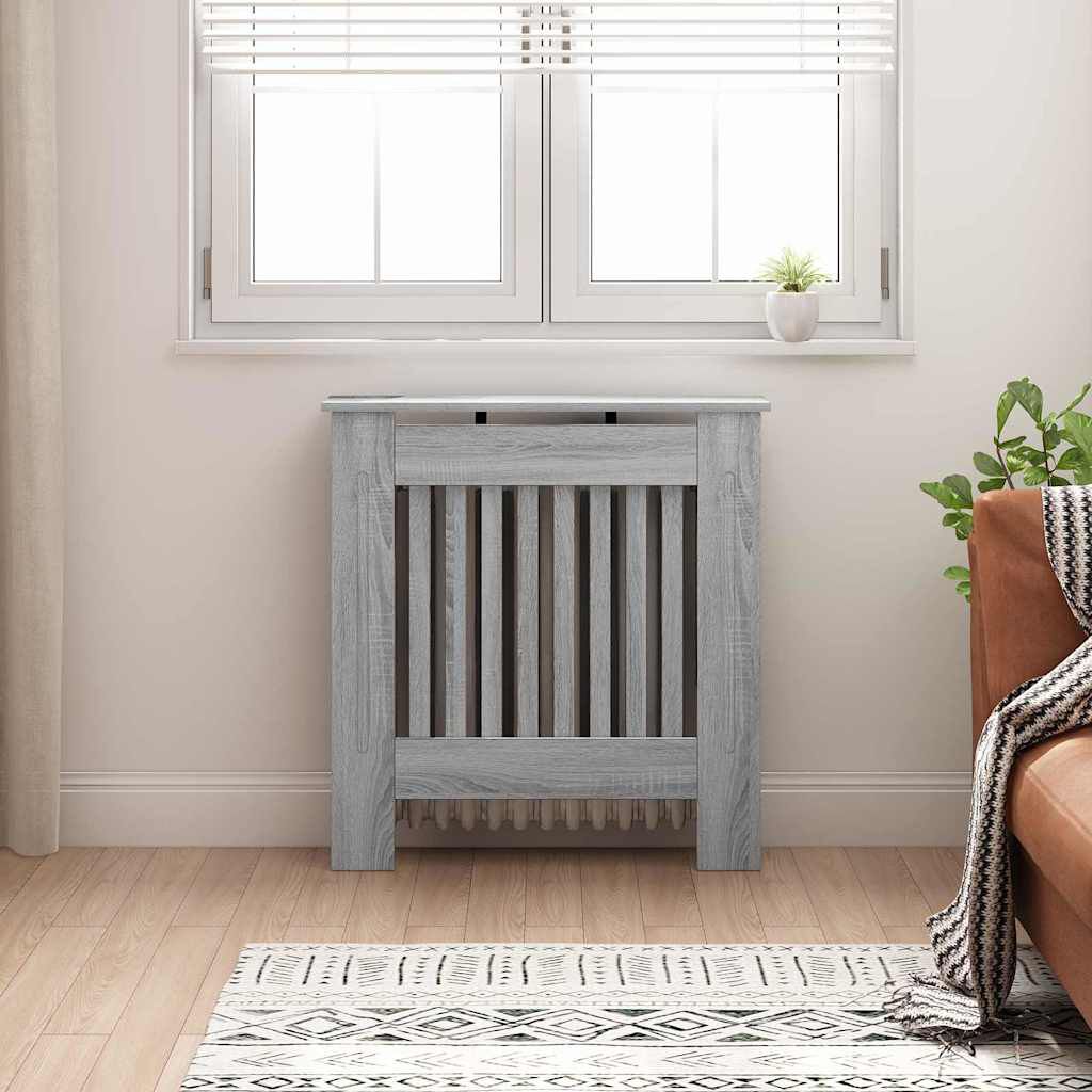 Cache-radiateur en bois à lattes avec étagère – 13 coloris, 5 tailles