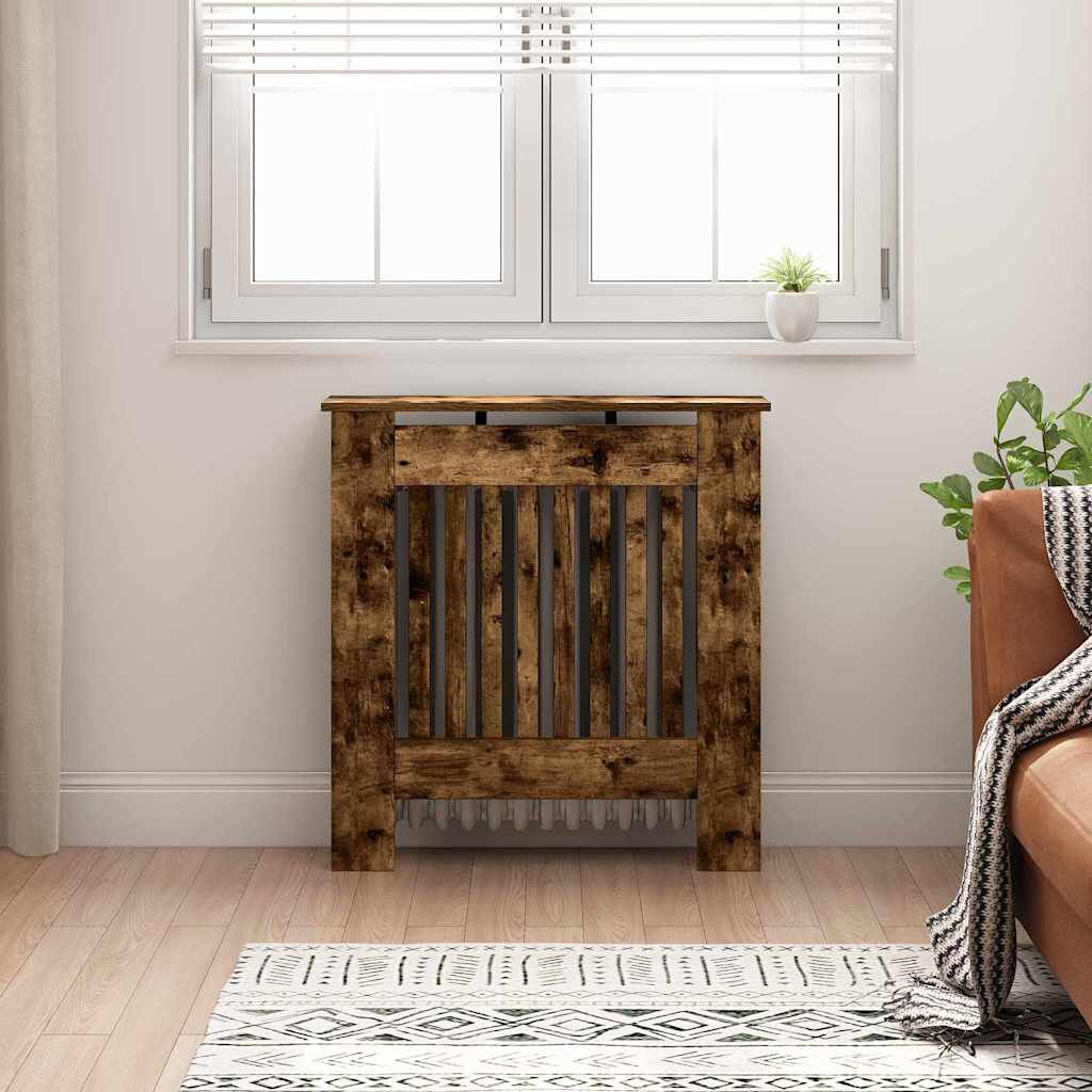 Cache-radiateur en bois à lattes avec étagère – 13 coloris, 5 tailles