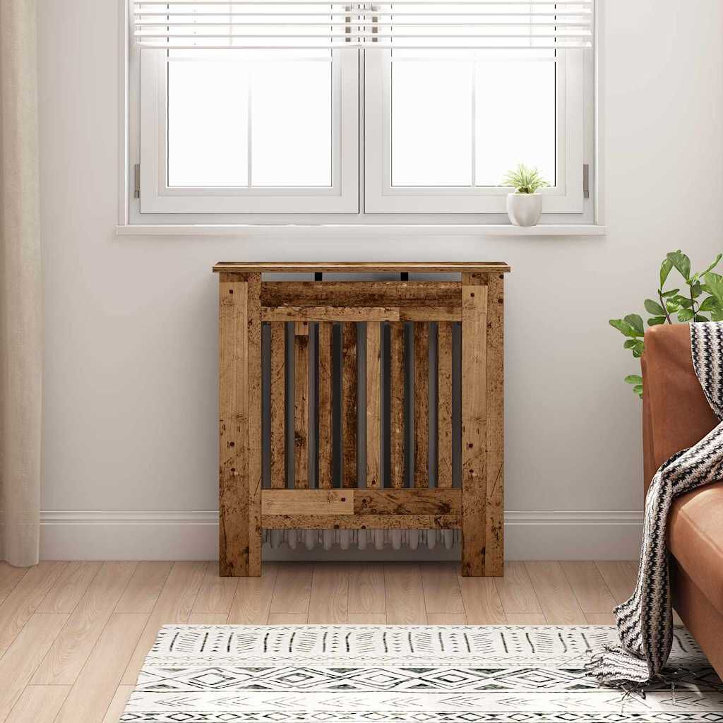 Cache-radiateur en bois à lattes avec étagère – 13 coloris, 5 tailles