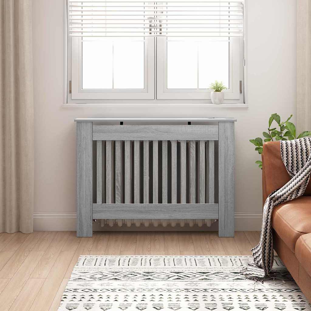 Cache-radiateur en bois à lattes avec étagère – 13 coloris, 5 tailles