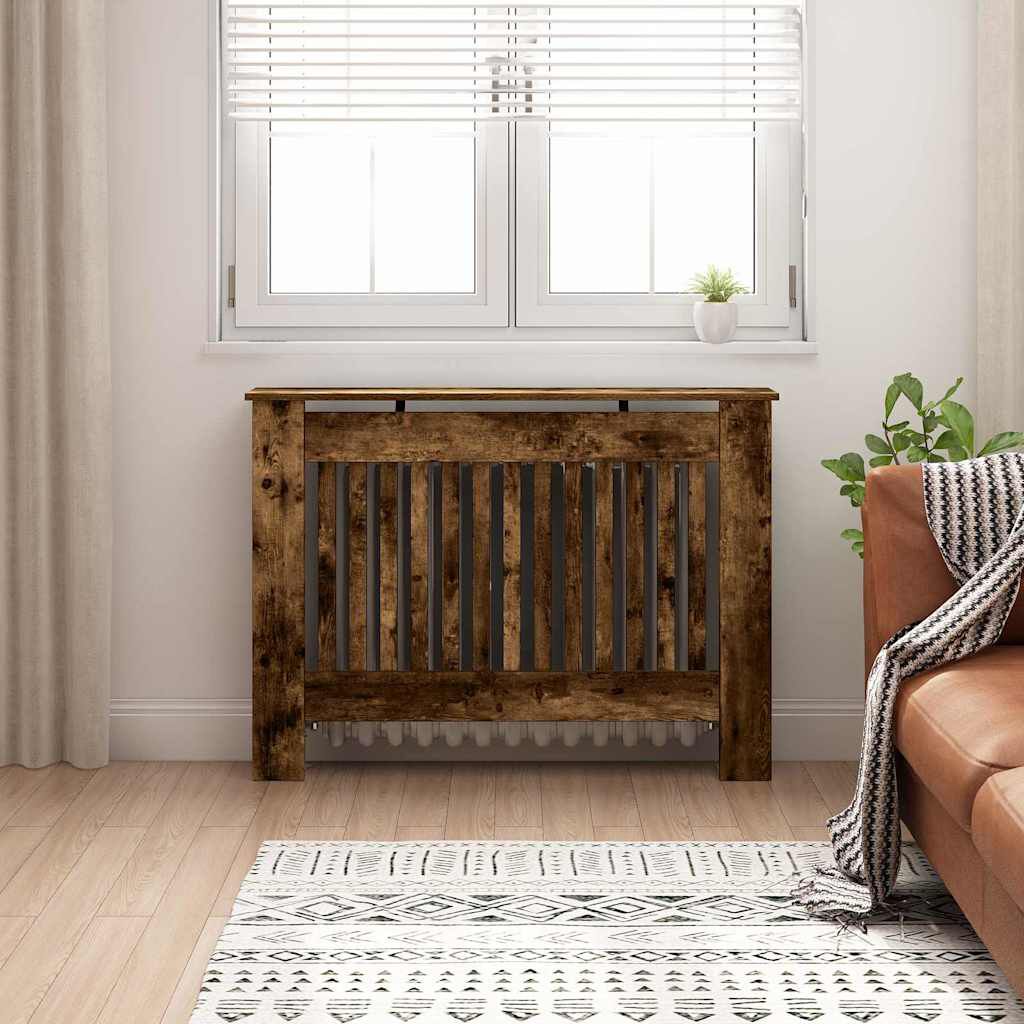 Cache-radiateur en bois à lattes avec étagère – 13 coloris, 5 tailles