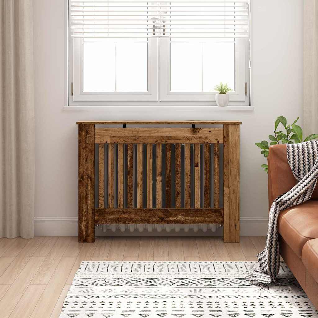 Cache-radiateur en bois à lattes avec étagère – 13 coloris, 5 tailles