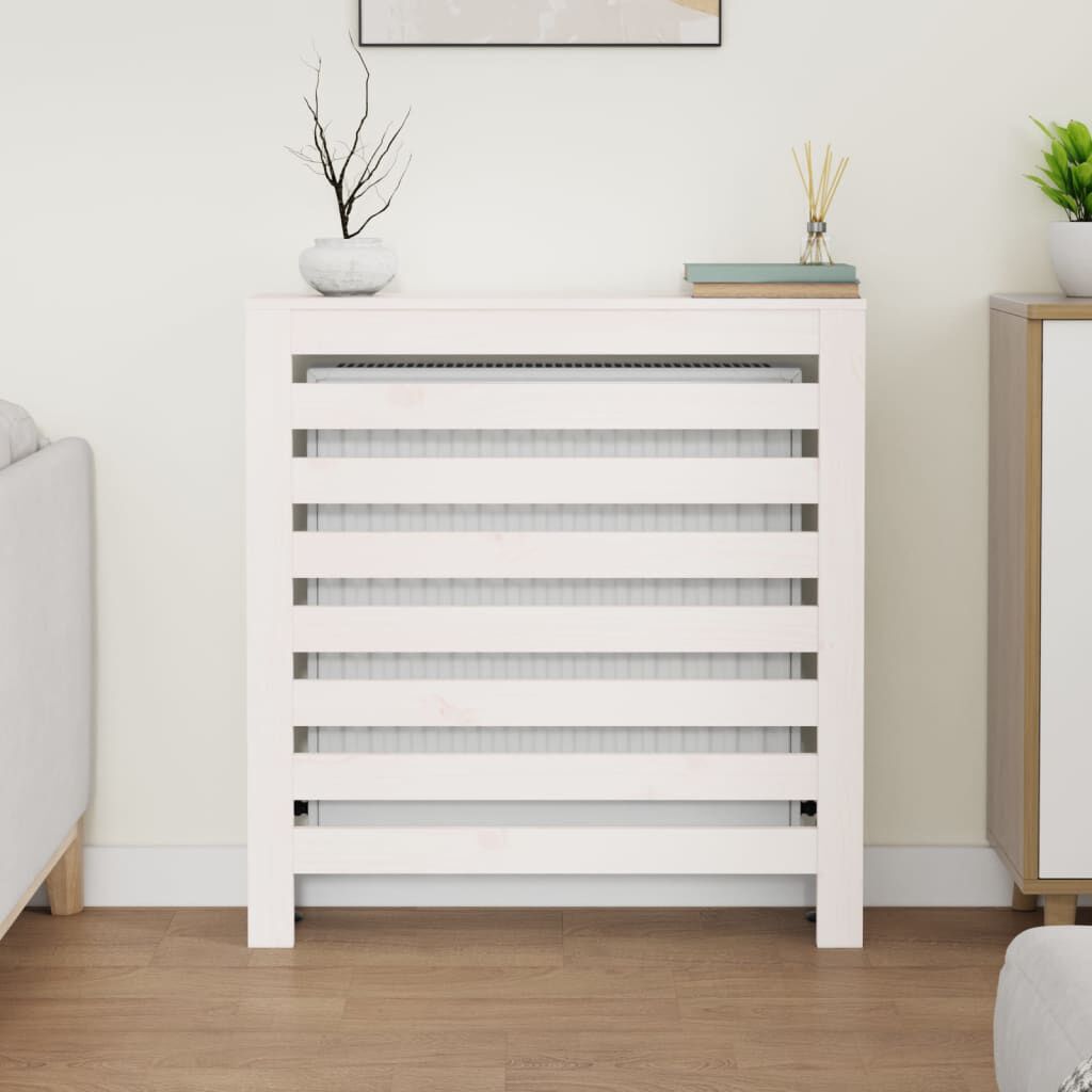 Cache-radiateur bois massif de pin blanc 79,5 cm