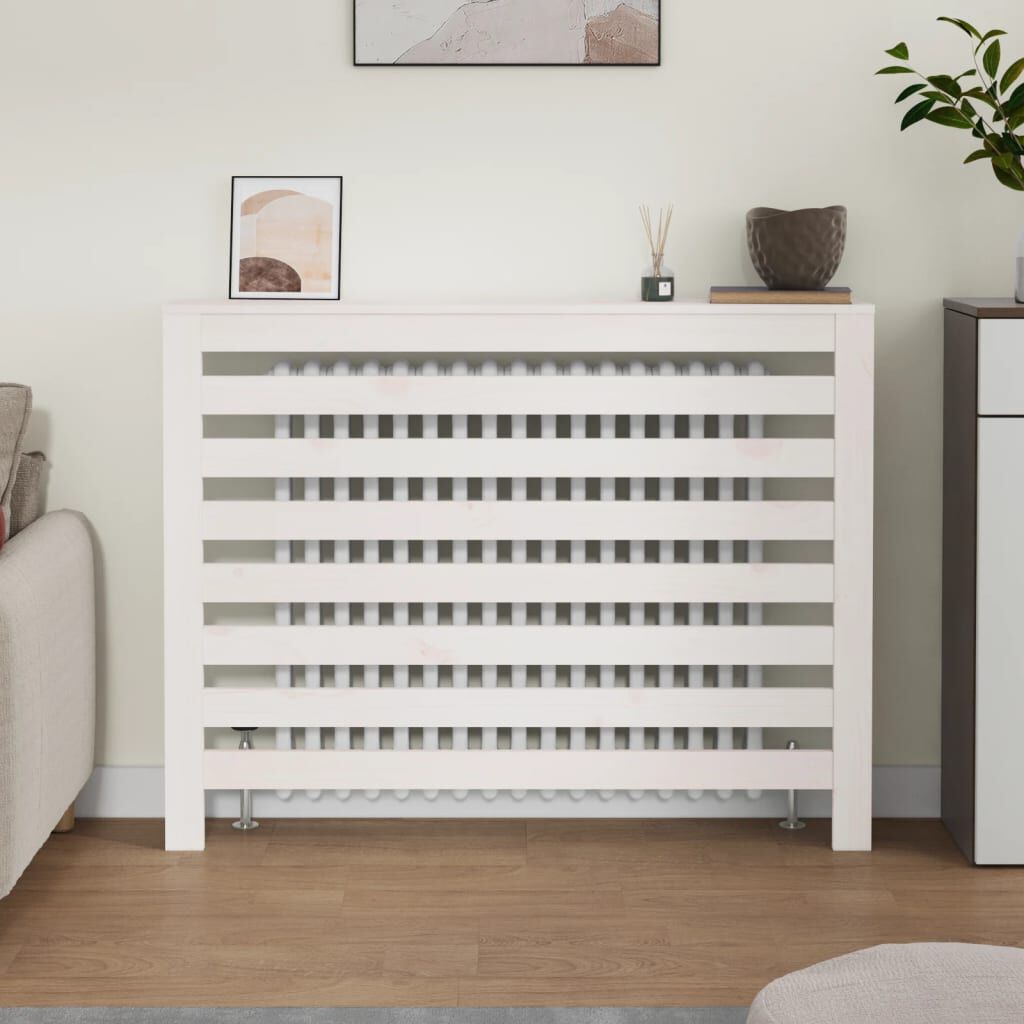Cache-radiateur bois massif de pin blanc 108,5 cm