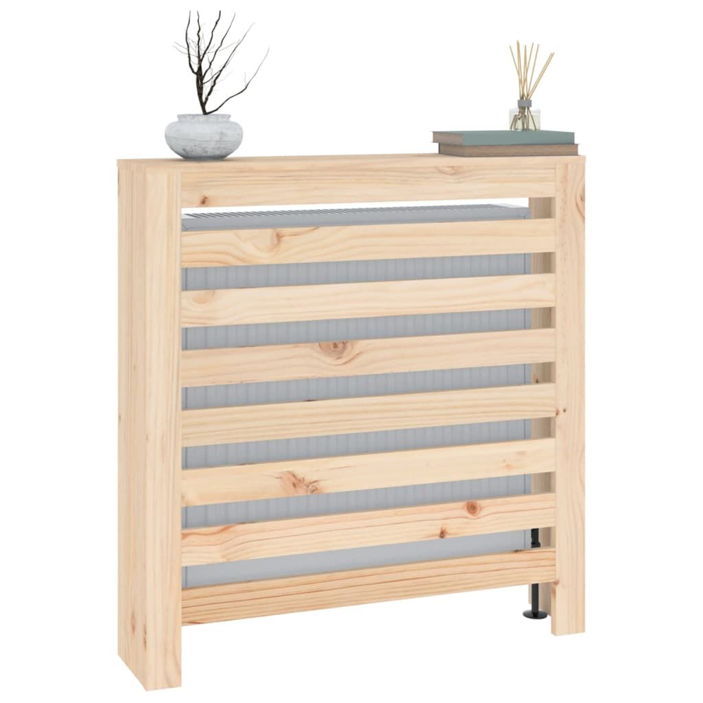Cache-radiateur bois massif de pin naturel 79,5 cm