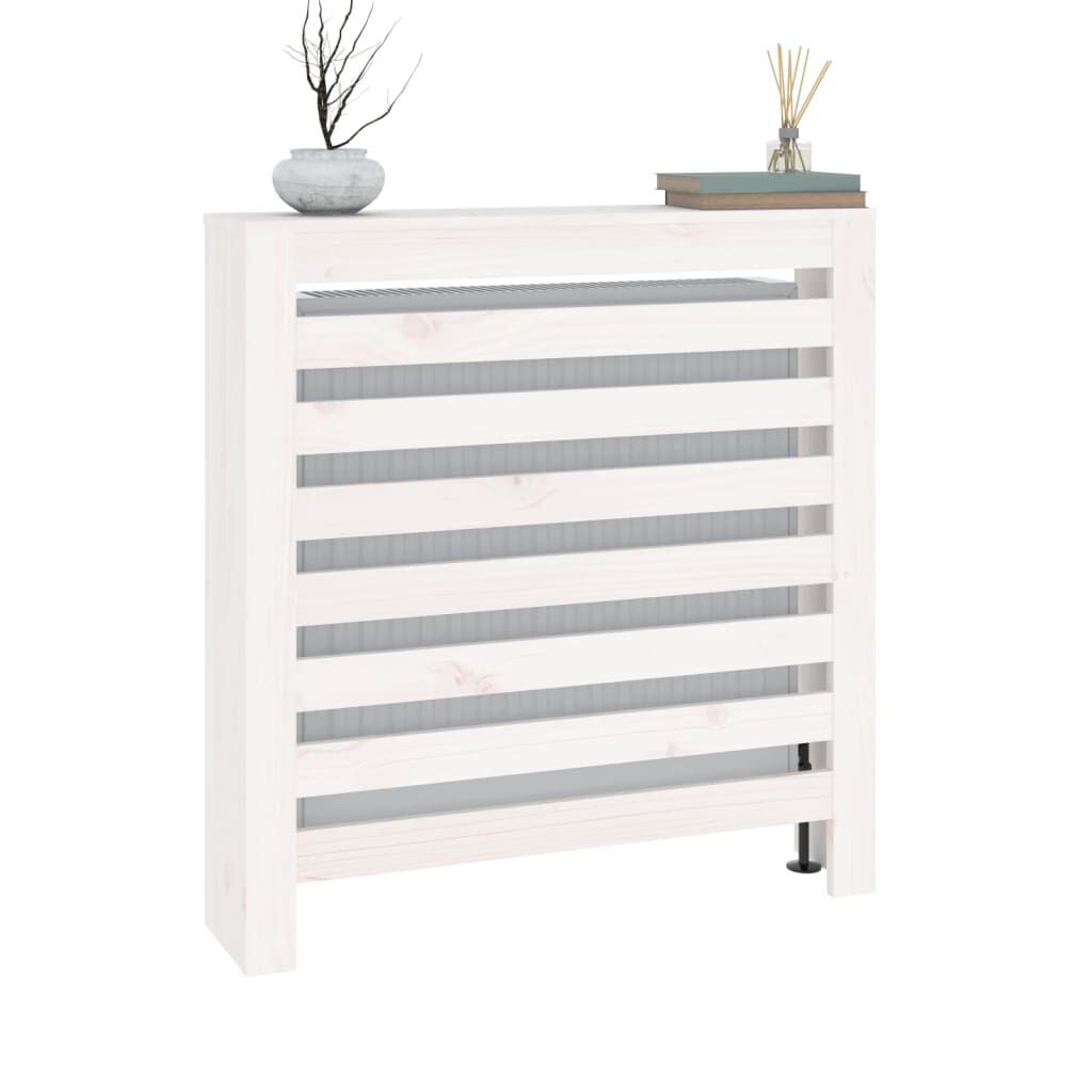 Cache-radiateur bois massif de pin blanc 79,5 cm