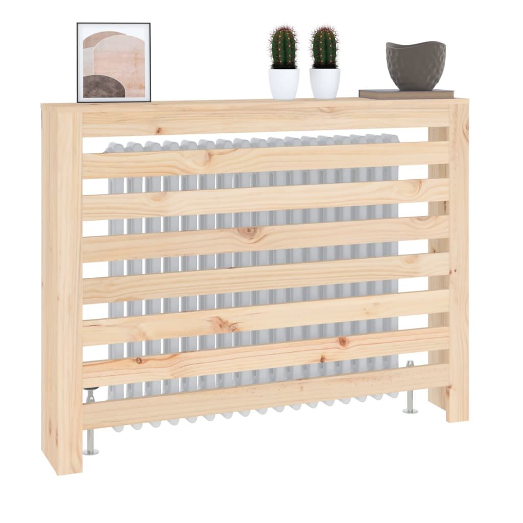 Cache-radiateur bois massif de pin naturel 108,5 cm