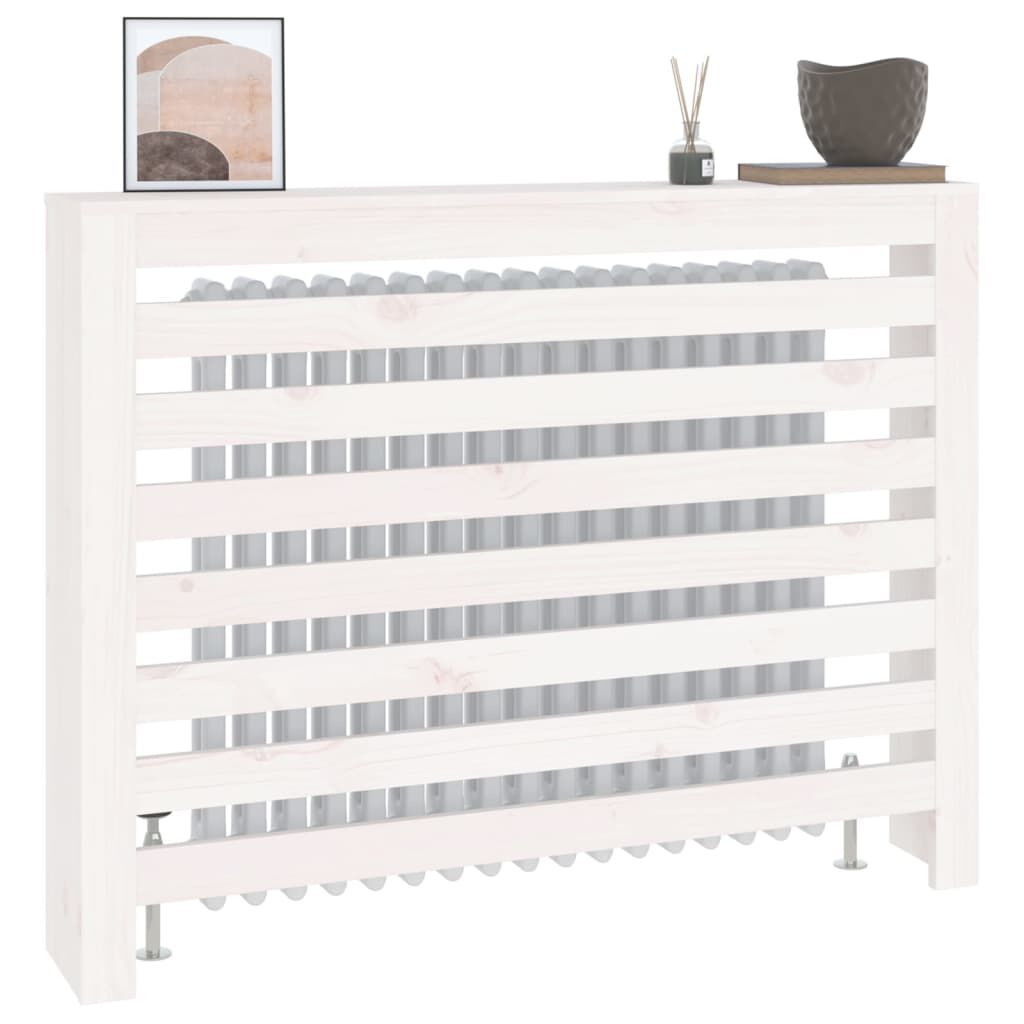 Cache-radiateur bois massif de pin blanc 108,5 cm