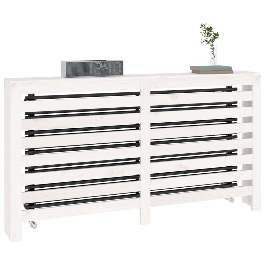 Cache-radiateur bois massif de pin blanc 153 cm