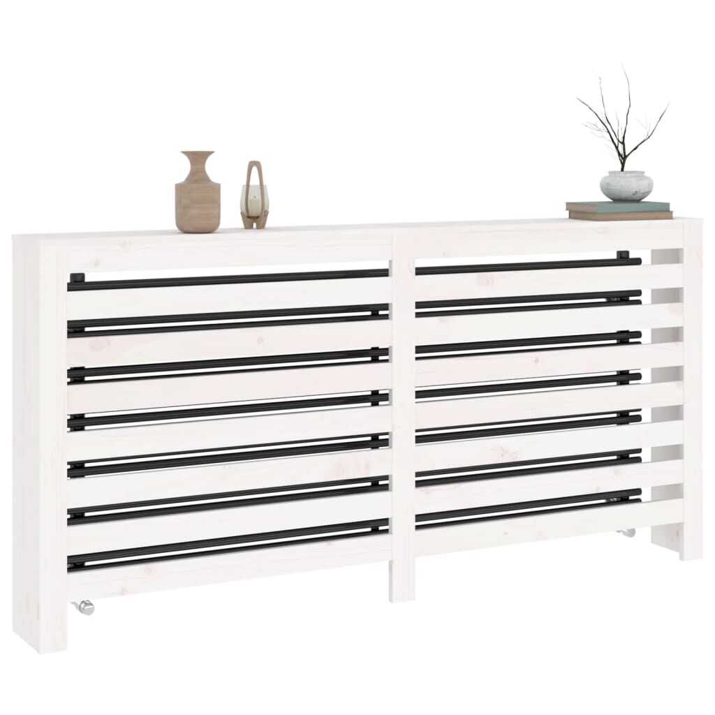 Cache-radiateur bois massif de pin blanc 169 cm