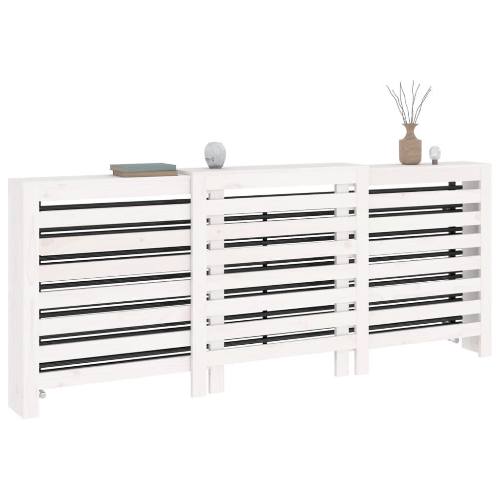Cache-radiateur bois massif de pin blanc 210 cm