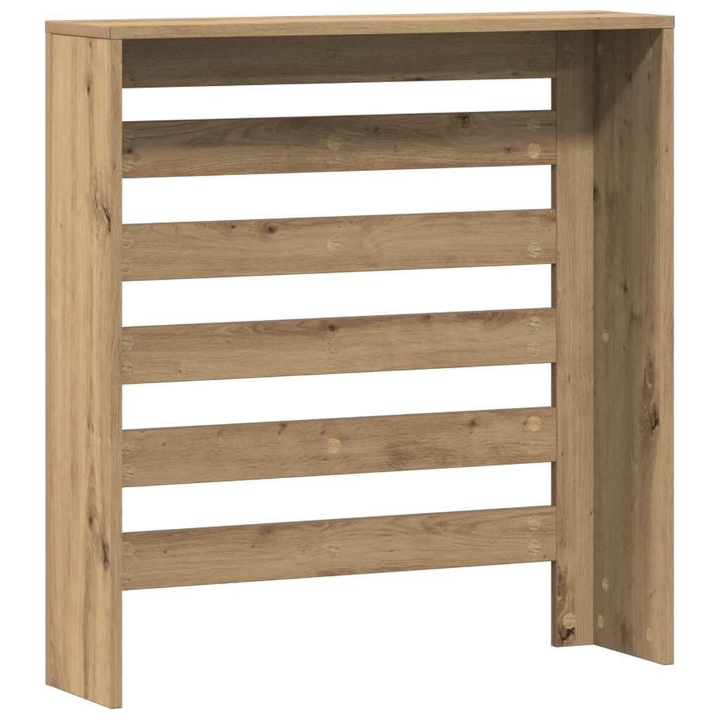 Cache-radiateur en bois à lattes horizontales ou verticales avec étagère – 10 finitions