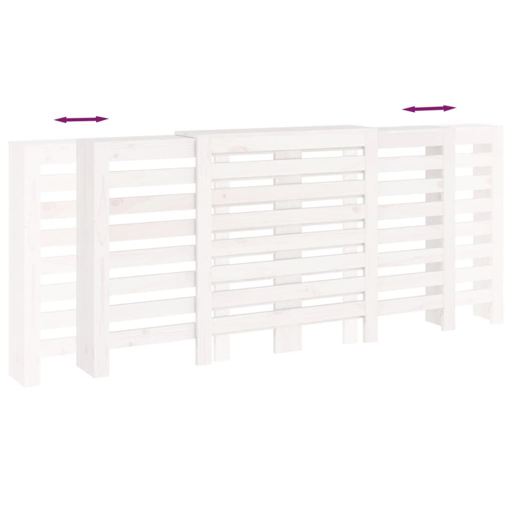 Cache-radiateur bois massif de pin blanc 210 cm